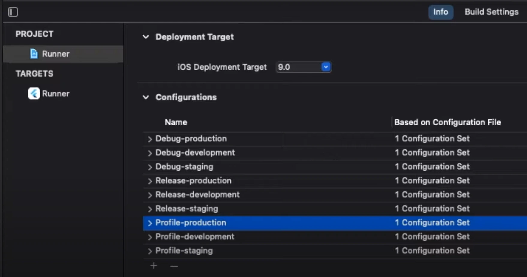 Xcode configurations