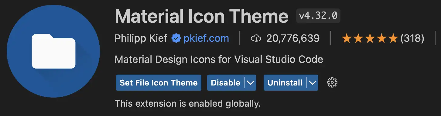 Material Icon Theme Extension